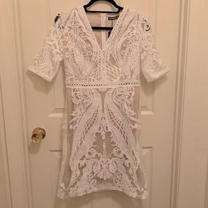Elegant lace overlay dress